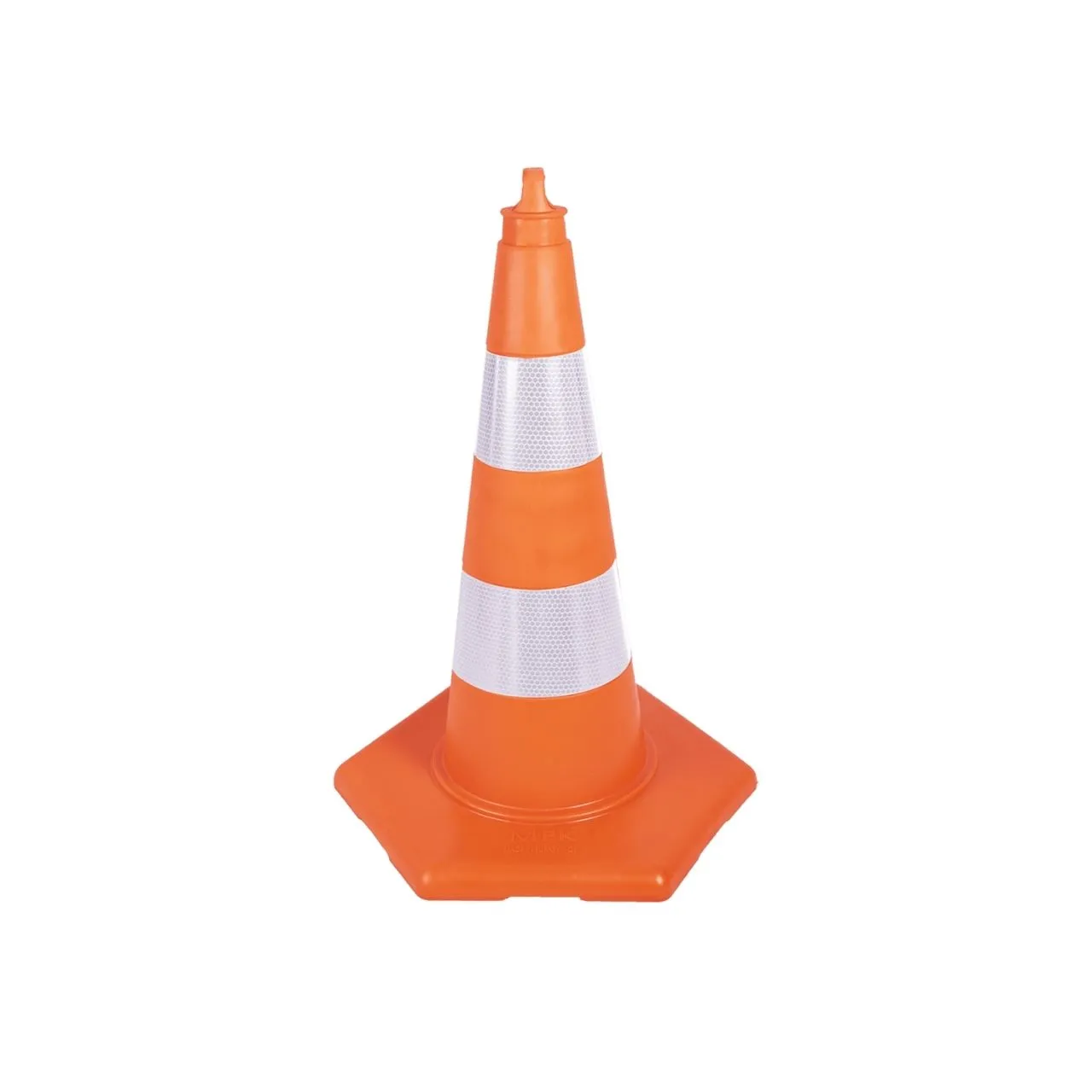 75 cm Kırılmaz PVC Trafik Konisi Çift Reflektifli Eko