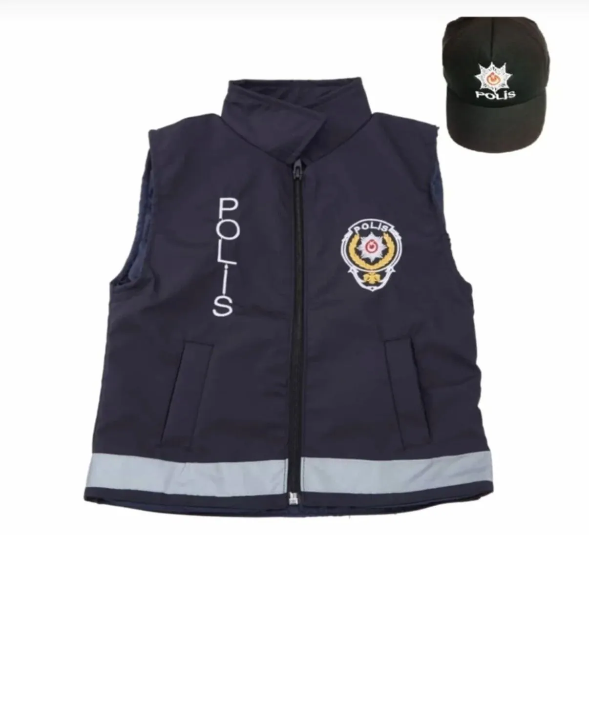 Çocuk Polis Şapka ve Yeleği