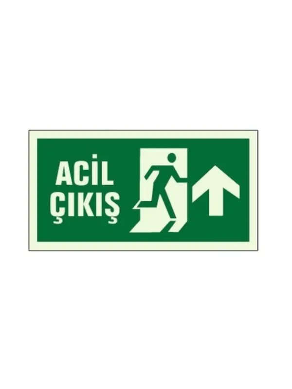 Fotolümen Fosforlu Acil Çıkış Yön Levhası Kendiliğinden Işıklı Yönlendirme Tabelası