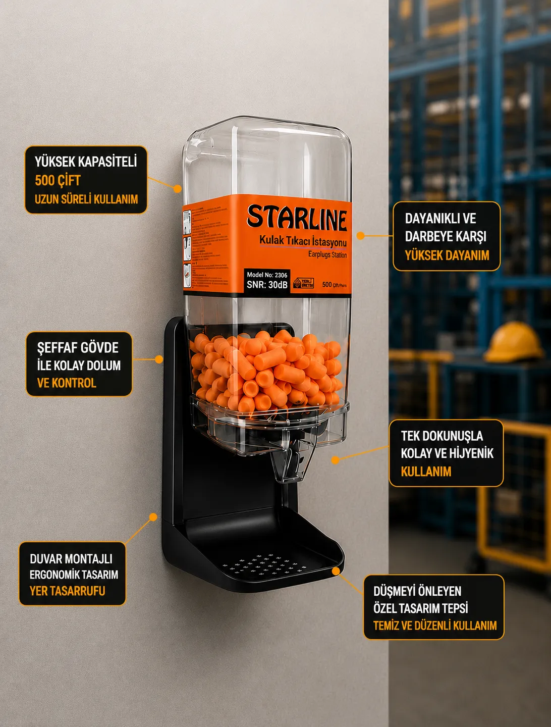 Starline 500 DSP Kulak Tıkacı Dağıtıcı Ünitesi (Boş)