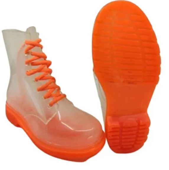 KKDSTOCK Şeffaf Yağmur Çizmesi Su Geçirmez Şık Bot