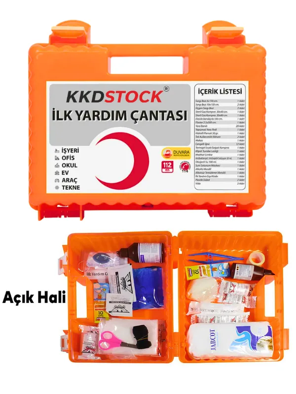 KKDSTOCK Profesyonel Duvara Monte Edilebilir İlk Yardım Çantası