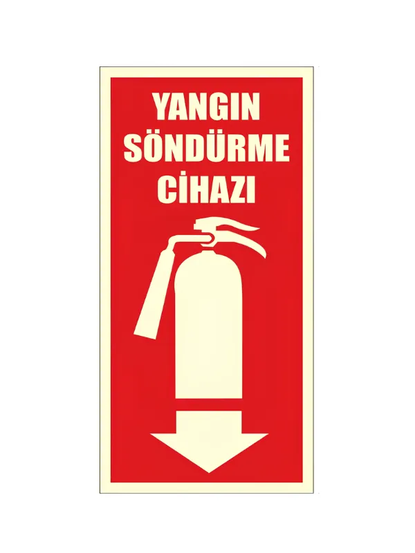 Fotolümen Yangın Söndürme Cihazı Levhası (Karanlıkta Parlar)