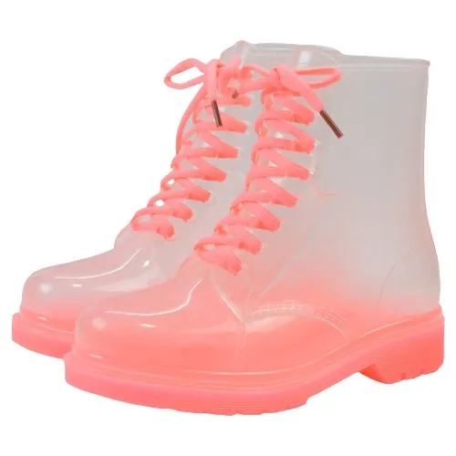 KKDSTOCK Şeffaf Yağmur Çizmesi Su Geçirmez Şık Bot